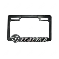 PORTA PLACA P/MOTO + LOGO 2D DARK ITALIKA