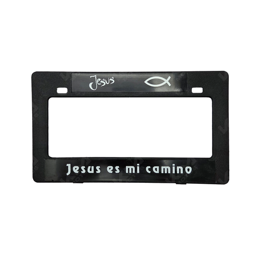 PORTA PLACA P/MOTO + LOGO 2D DARK JESUS