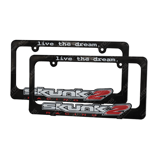 PORTA PLACA P/CARRO + LOGO 3D SKUNK2 (SET PAR)