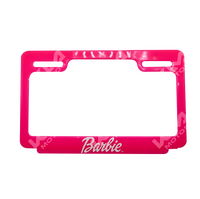 PORTA PLACA P/MOTO + LOGO 2D BARBIE