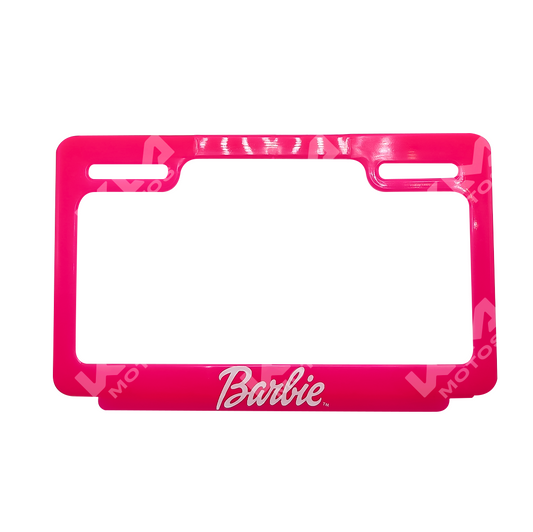 PORTA PLACA P/MOTO + LOGO 2D BARBIE