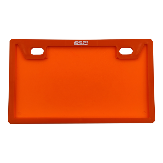 PORTA PLACA PLASTICO T/LAZER KMS/GS2i NARANJA - KMMOTOSHN