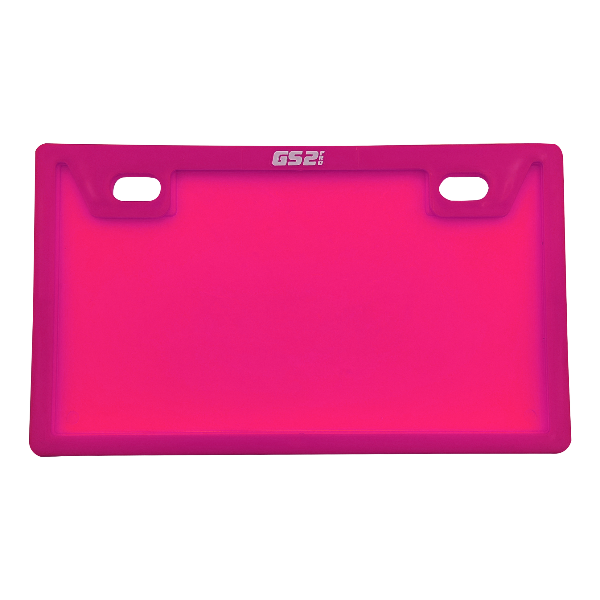PORTA PLACA PLASTICO T/LAZER KMS/GS2i ROSADO