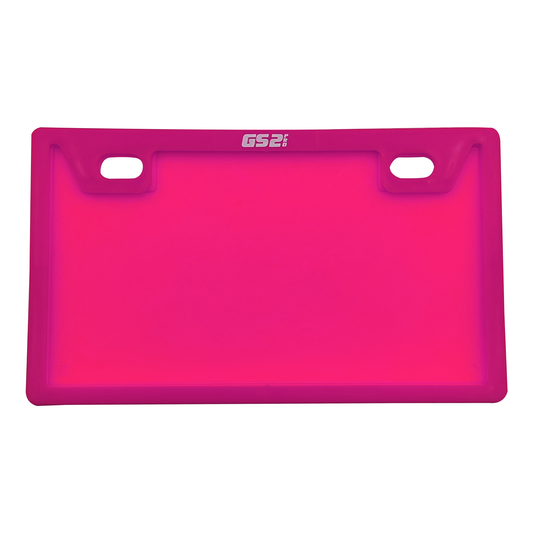 PORTA PLACA PLASTICO T/LAZER KMS/GS2i ROSADO