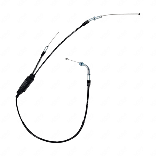 Cable de acelerador doble para DT175, marca KM Motos, con extremos y cubierta resistente, en color negro