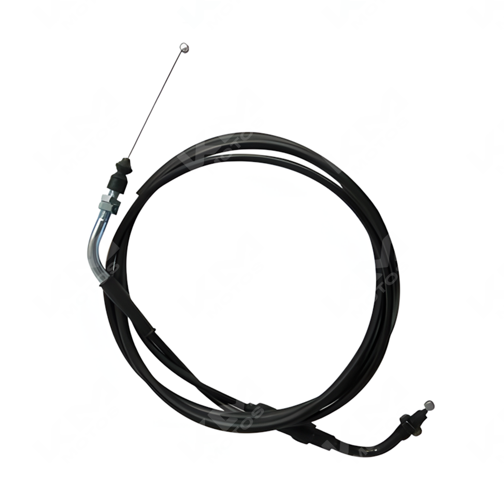Cable acelerador KMMOTOSHN GSR150 y GSR200, con conectores y acabado en negro para motos.