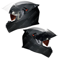 CASCO CERRADO DFG NEGRO MATE + DOBLE VISOR
