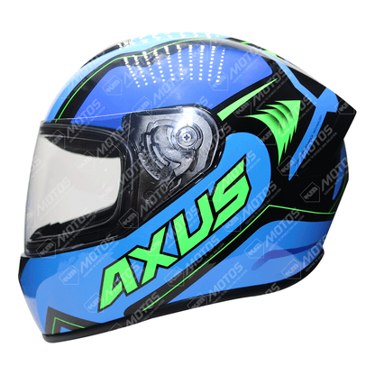 CASCO CERRADO AX19 CYBORG AZUL/NEGRO TALLA L