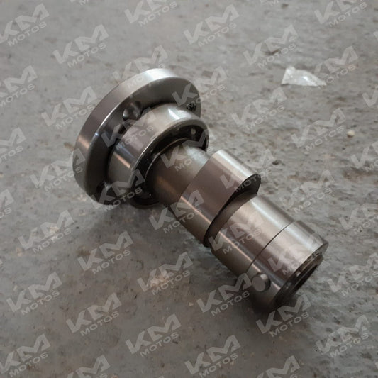 Árbol de levas universal para motores CB200, JUMBO 200, XL200, XM250Z, UM200, Shineray y Regent 200, con bujes, vista lateral.