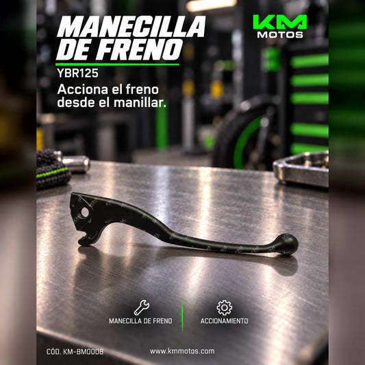 Manecilla de freno universal para YBR125, pieza de manecillas de freno para motocicleta, en color negro.