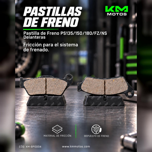 Pastillas de freno delanteras universales PS135/150/180/FZ/NS para motocicleta, muestra las pastillas en la imagen.