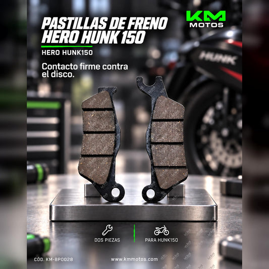 PASTILLA DE FRENO HERO HUNK150 — KM-BP0028 | KM Motos