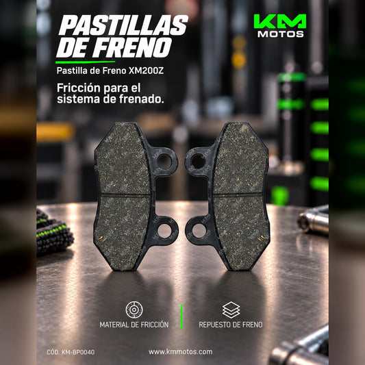 Pastillas de freno Mek XM200Z, visibilidad de las pastillas de freno de alta calidad para motocicletas.