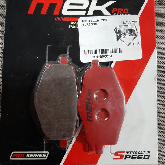 Pastillas de freno para YBR125 modelo viejo, componentes de fricción para sistema de frenado de motocicleta.