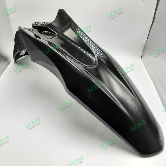 Guardafangos delantero negro Meek XY200, resistente y de alta calidad, con acabado en negro, para protección y estilo en vehículos.
