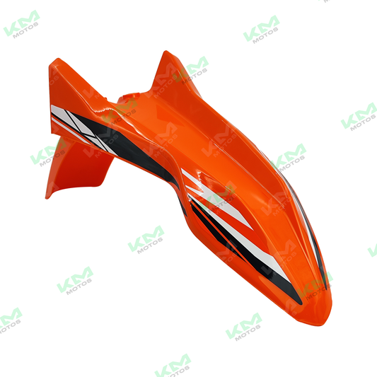 Guardafangos delantero multicolor Meek para KMF ZX150L, protección y estilo en diseño robusto y colorido.
