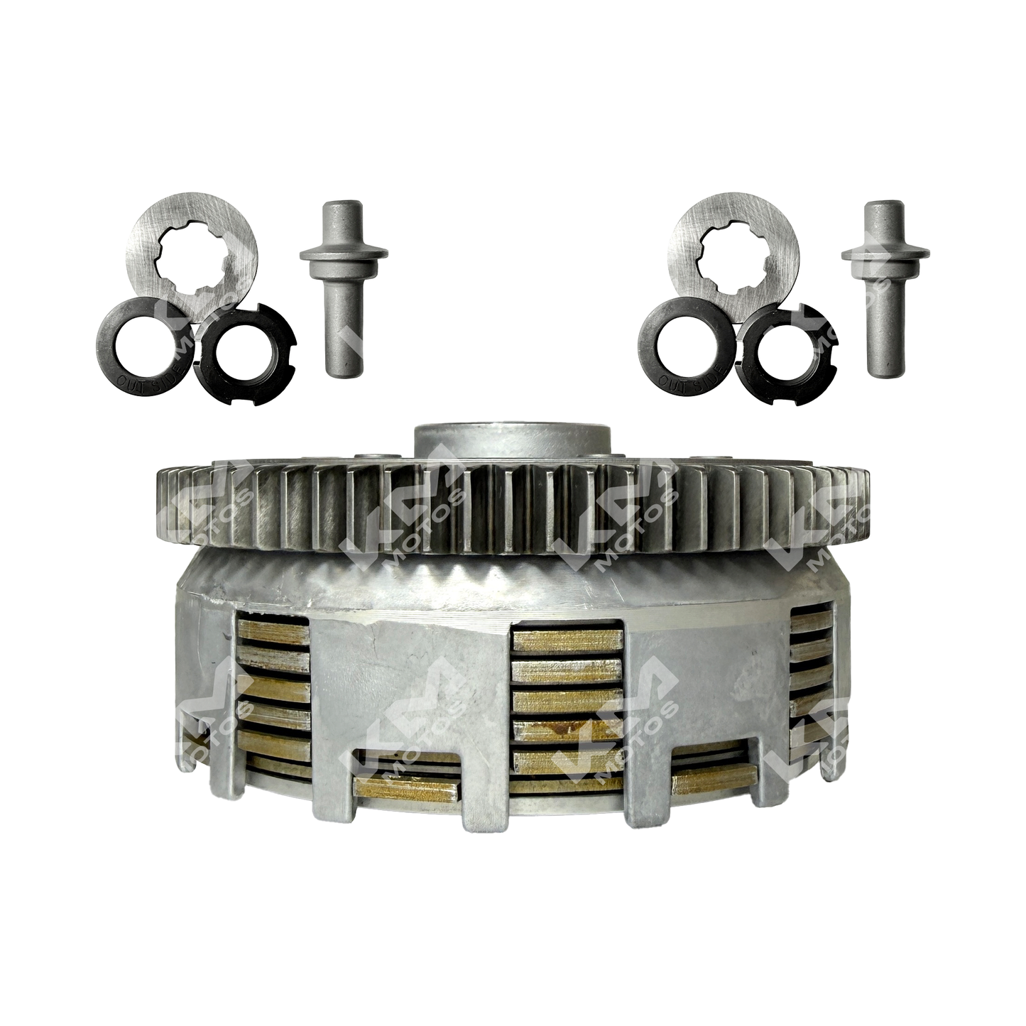 Prensa completa para excavadora KM Motos XM200/XM200Z/ZX200L 70T con 6 discos en imagen.
