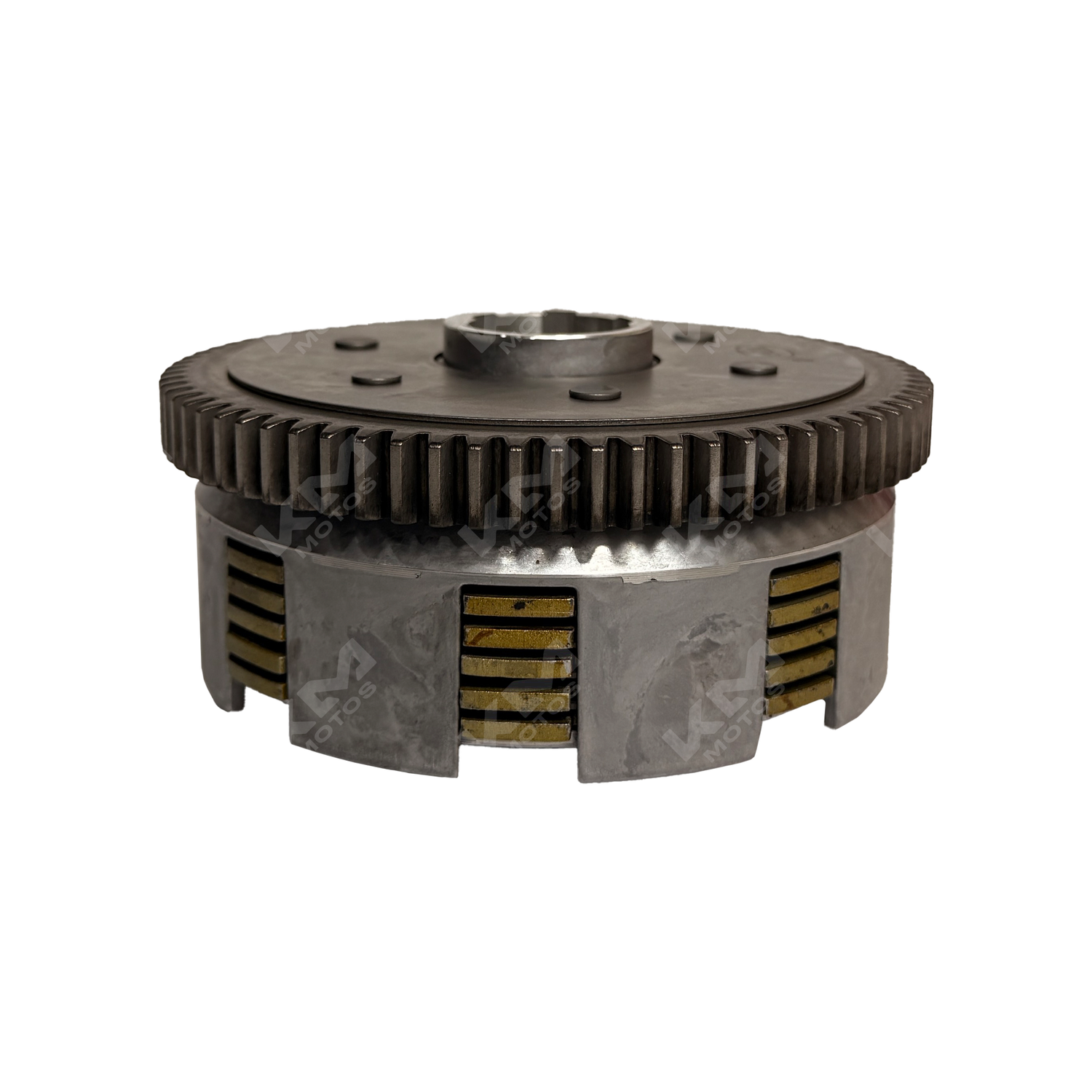 Prensa completa KM Motos CG125/FT150 de 70 toneladas, con componentes metálicos y estructura robusta para reparación de motos.