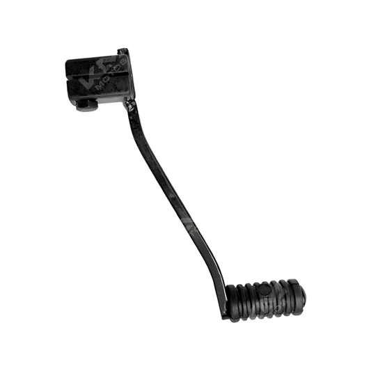 Pedal de cambio KM Motos ZX150L/ZX200L STD, en color negro, mostrado en una vista cercana con detalles de mecanizado.