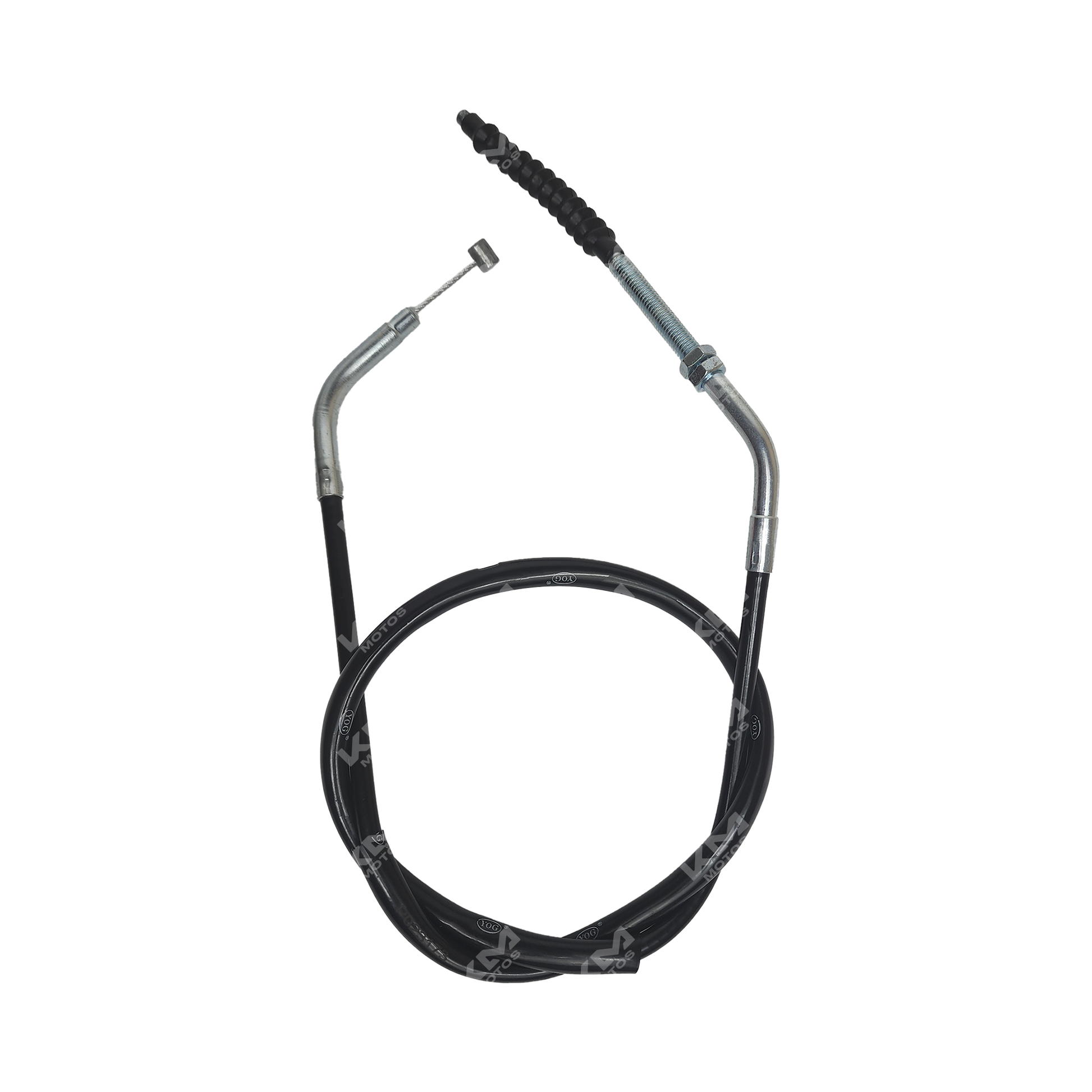 Cable de embrague KM Motos ZX200L y ZX150L, cable de clutch para motocicleta, visible en la imagen.