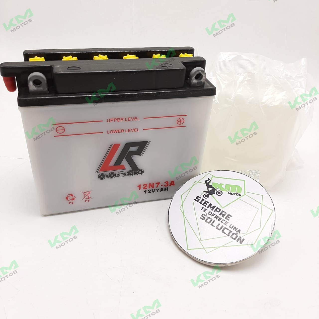 Batería 12N7-3A LR ACIDO/DM200,FT150,RT180,YZF450,XM200GYB,RAYDER 200,SHINERAY 200,HAOJUE DK150,RYDER HC150,RYDER HC250 Cross,honda XL200