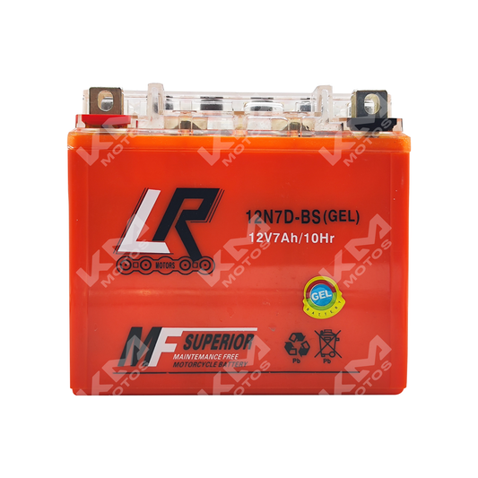 Batería 12N7A-3A BS CGL125/RT180/KS150/HJ125-2D de ACIDO/DM200,FT150,RT180,YZF450,XM200GYB,RAYDER 200,SHINERAY 200,HAOJUE DK150,RYDER HC150,RYDER HC250 Cross,honda XL200
