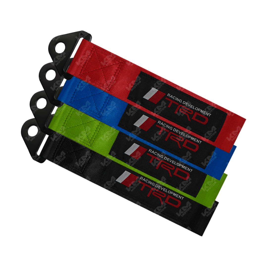 Cinta de afinación para remolque KM Motos, resistente y fácil de usar, diseñada para asegurar remolques de manera segura.