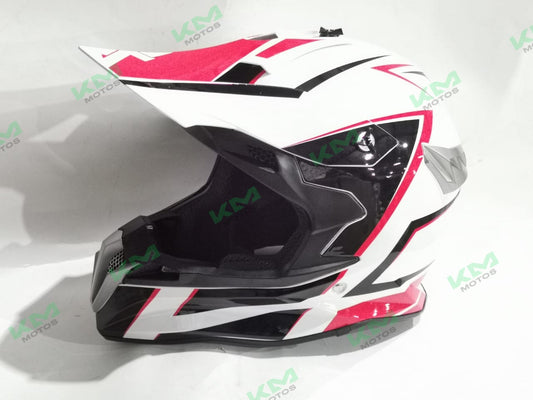 Casco Cross Rockstar Azul/mate + Visera