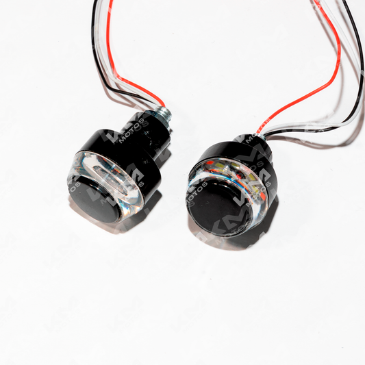 Contrapesa de timón y luz universal para accesorios de timones, en color negro, con detalles metálicos.