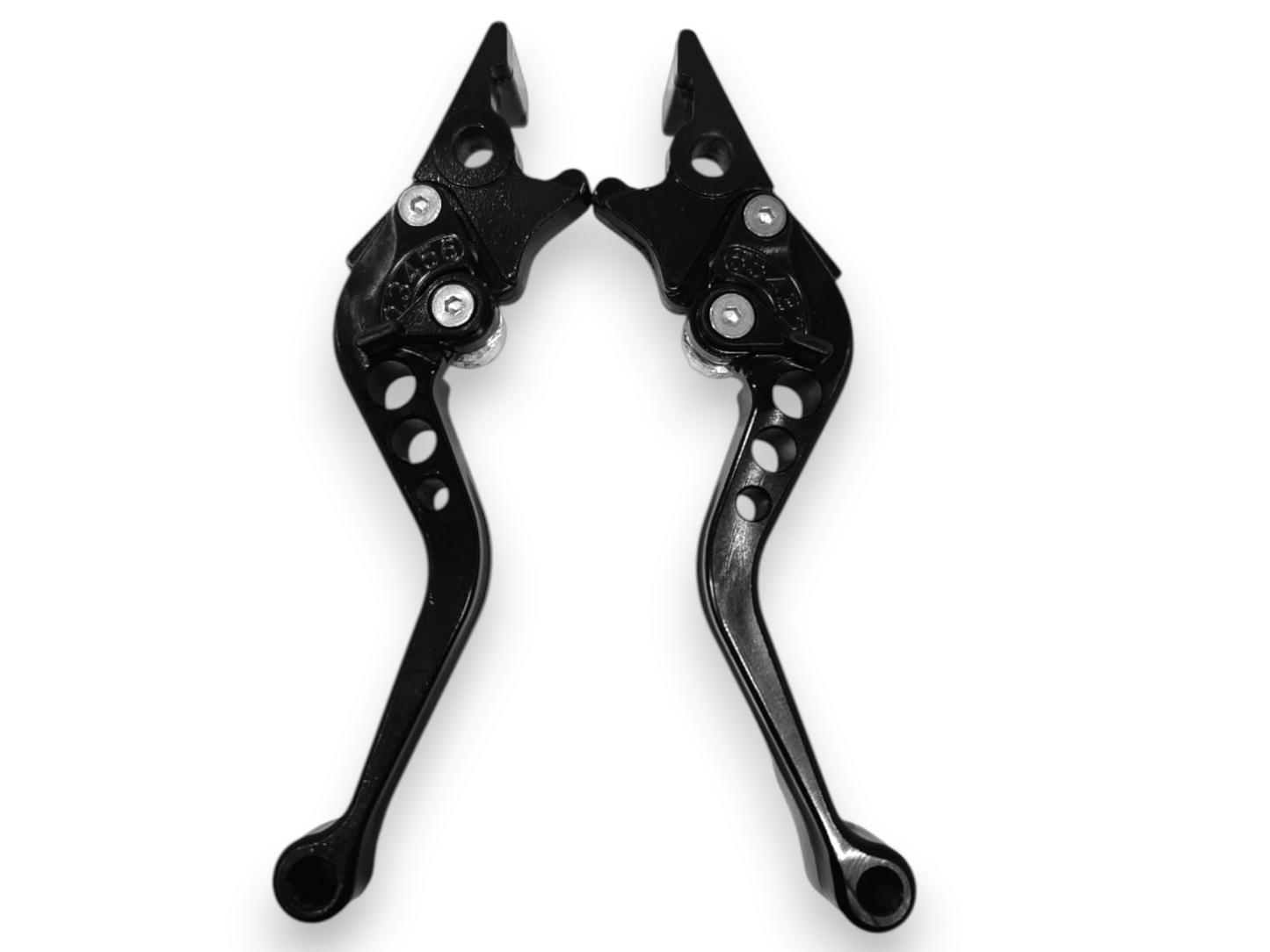 MANECILLAS DE ALUMINIO DE LUJO SOLAS (FRENO Y CLUTCH) NEGRO - KMMOTOSHN