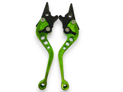 MANECILLAS DE ALUMINIO DE LUJO SOLAS (FRENO Y CLUTCH) VERDE - KMMOTOSHN