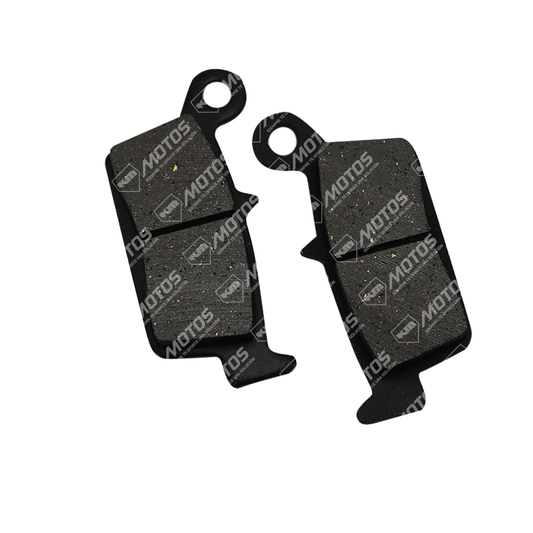 Pastillas de freno Danielas para DRZ400, Falcon 400, GXT250R y ZX250R, muestra las pastillas de freno en la imagen