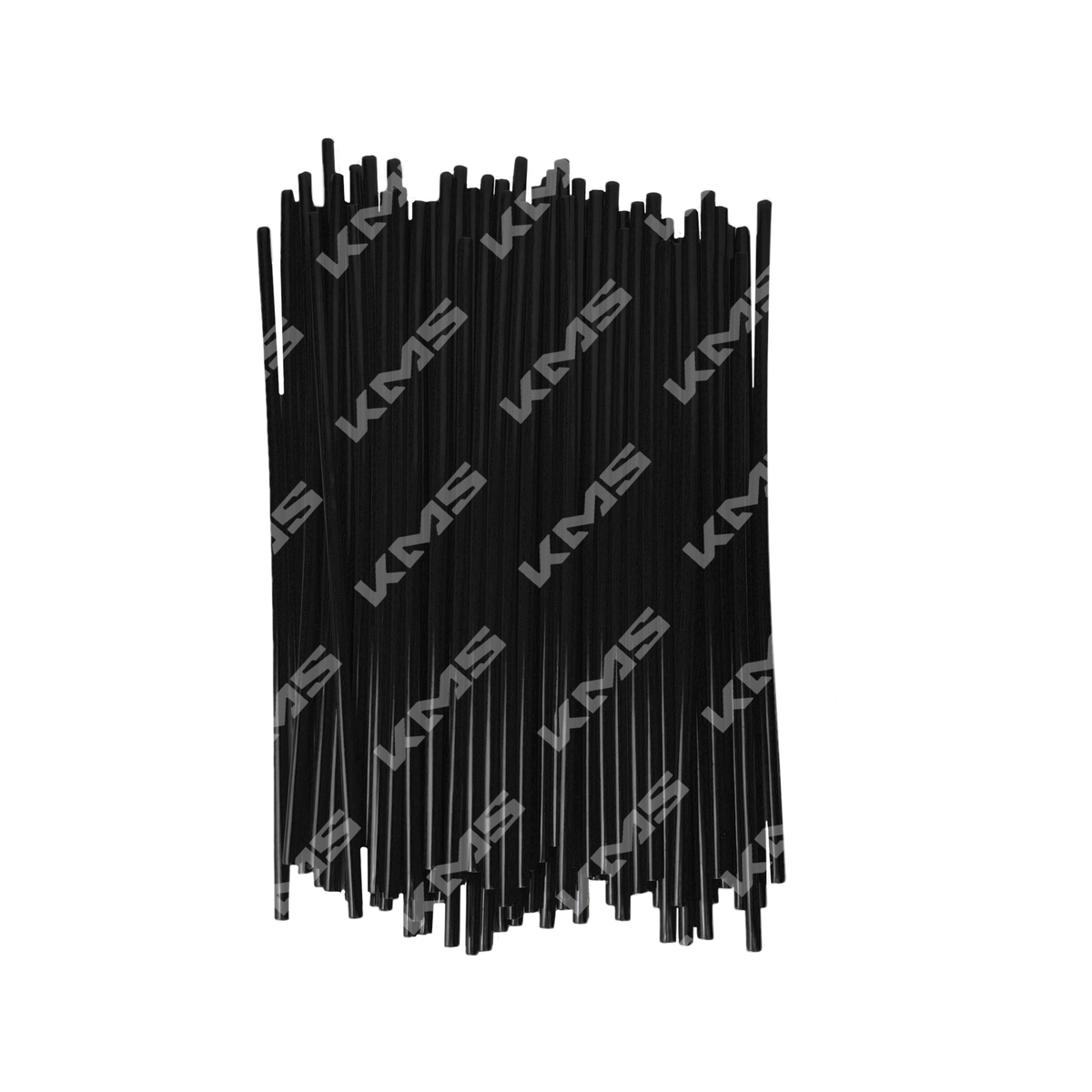 Pajillas negras para rayos de bicicleta KM Motos, paquete de 8, hechas de material resistente para protección y estilo.