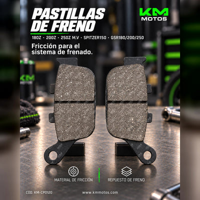 PASTILLA DE FRENO 180Z/200Z/250Z M.V ITALIKA/SPITZER150/GSR180/200/250