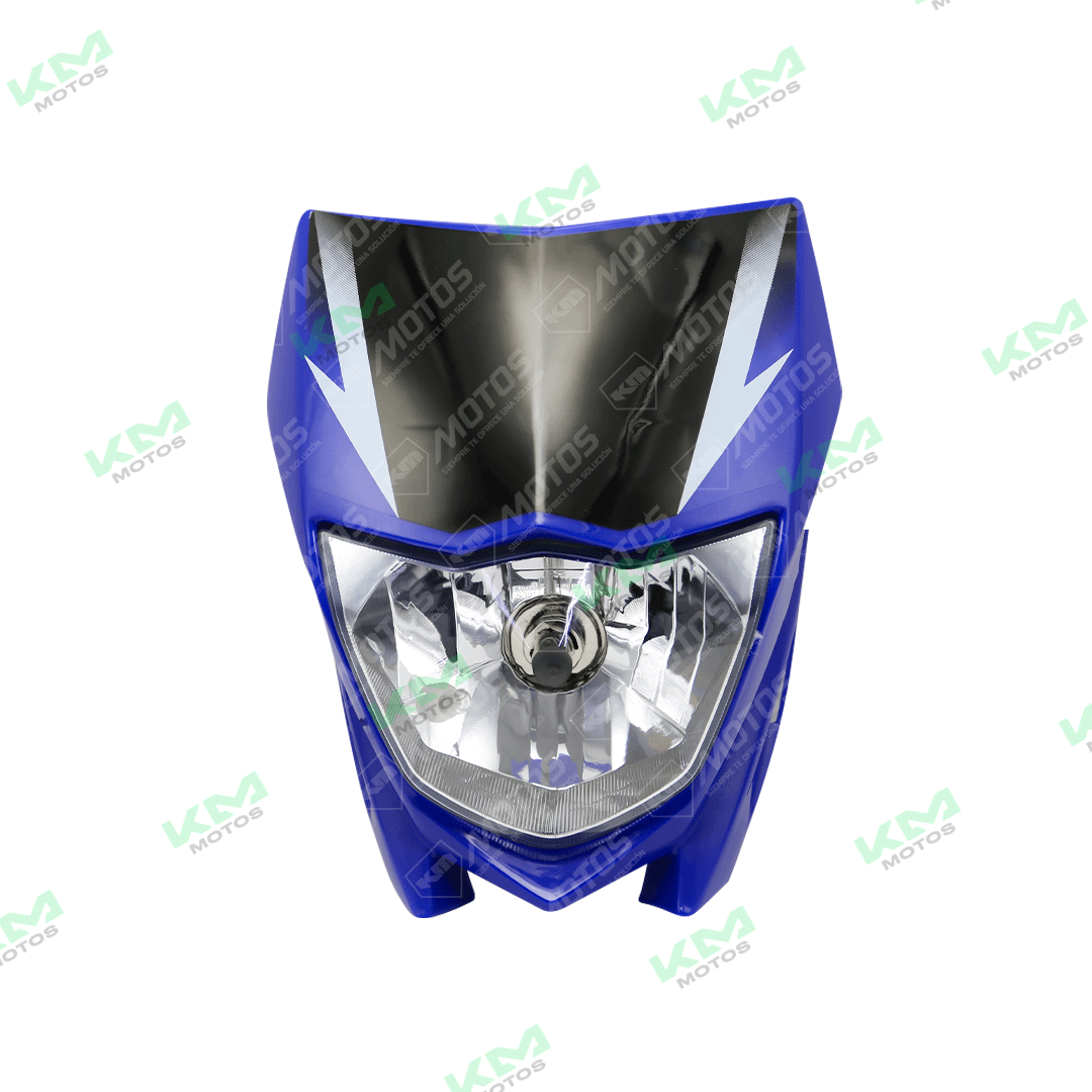 Carena completa para moto CARENA XTZ150/RTZ150 de marca UNIVERSAL, con detalles en azul Silvin y acabado en negro.
