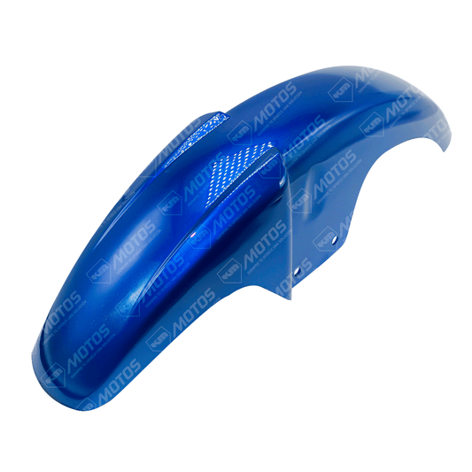 Guardafangos azul de la marca Meek para HJ125 y BYQ150, visible en la imagen con acabado en azul brillante.