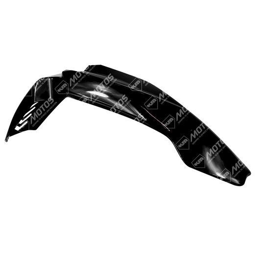 Guardafangos delantero negro para GXT200, protección robusta, visible en la imagen, diseñado para resistencia y durabilidad.