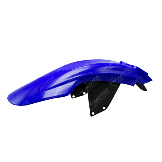 Guardafangos Orix para YBR125-G TT en color azul, resistente y de diseño aerodinámico para motocicletas.
