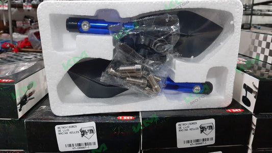 Retrovisores de Lujo Racing Azules