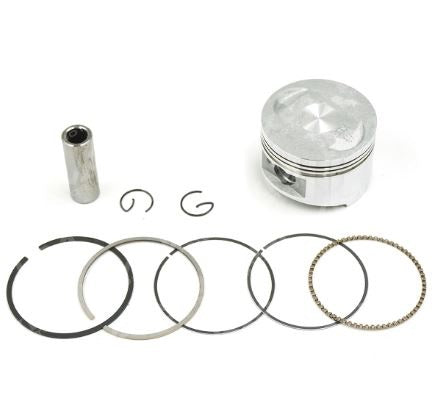 Kit de pistón automático para motor GY6-150, marca Universal, con componentes visibles en la imagen.
