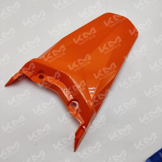 Cola de bicicleta Orix GXT/Supermoto en color naranja, diseñada para motos de alto rendimiento, mostrada en la imagen KM-DPC0025.