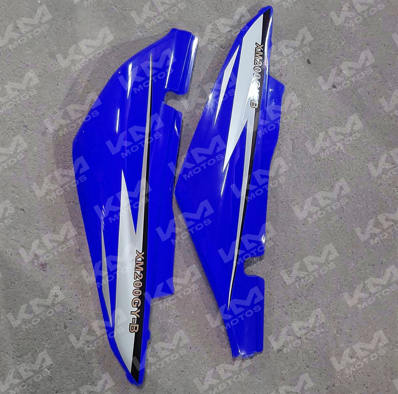 Tapaderas Laterales XM200 Azul Traseras