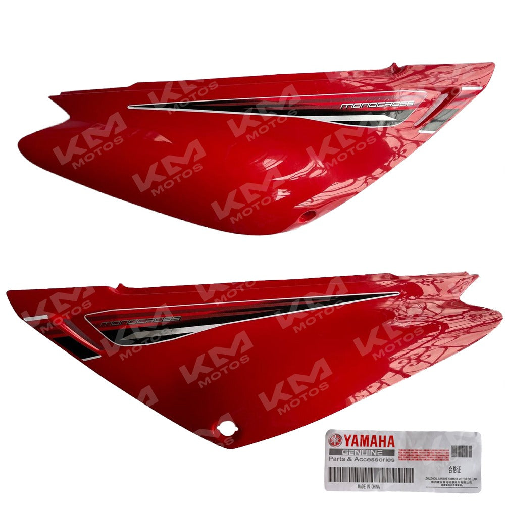 Tapaderas laterales rojas Orix para XTZ, protección y estilo en las tapas laterales de la motocicleta.