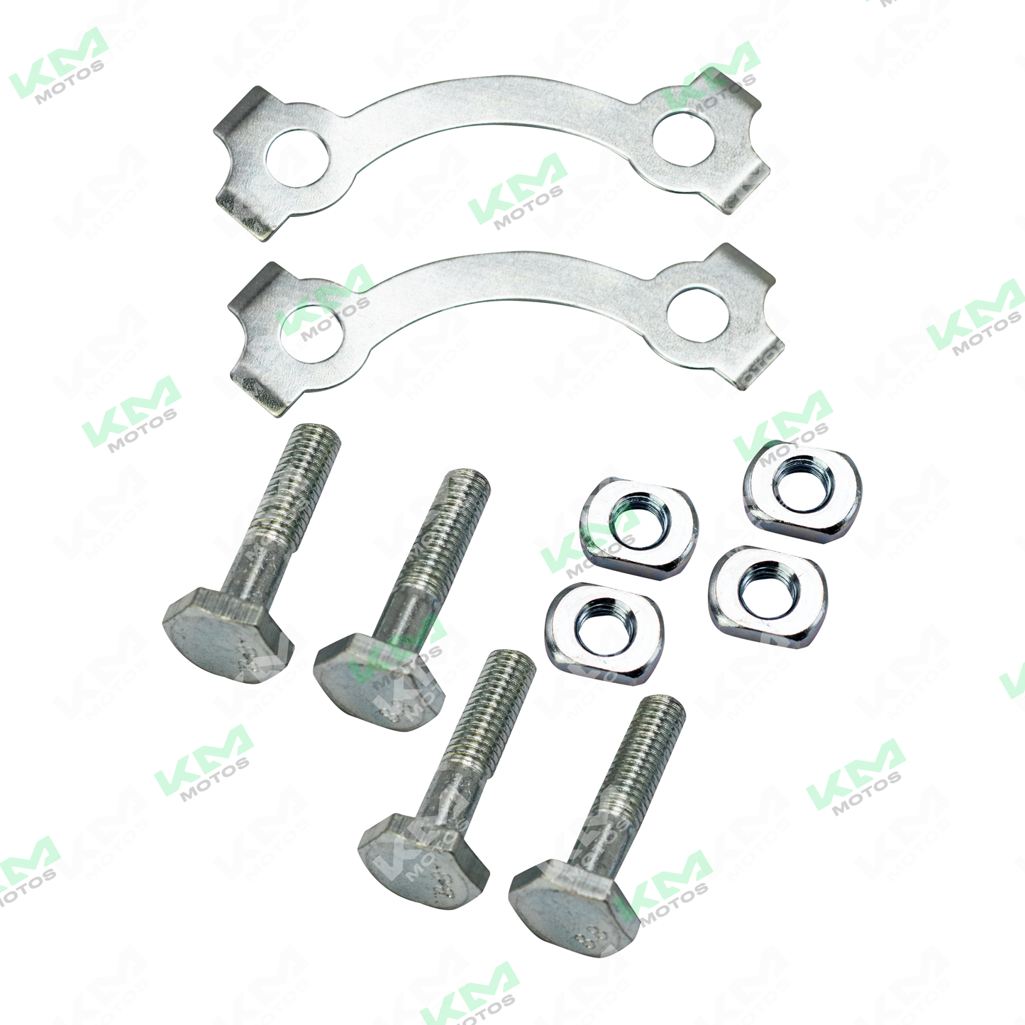 Tornillos de Catarina Universal FT125, FT150 y GYA200 para buje, en caja con tornillos y accesorios.