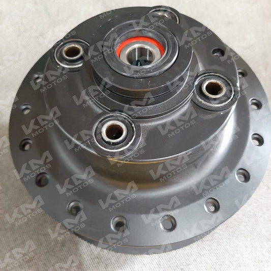 Bufa trasera Guzack GYA/DM150, componente de bufas para maquinaria, en color negro, vista lateral.