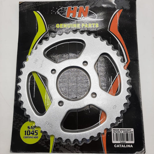 Catarinas universales Catarina 45T Hj/xm/tx/polaris para motocicleta Gixxer, color negro con detalles.