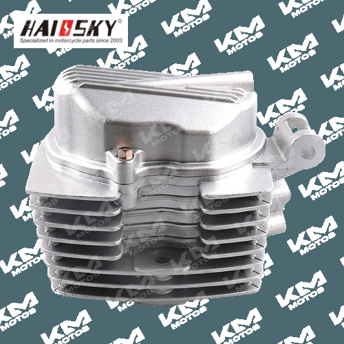 Culata Genesis CG200 196CC-63.5 para motor de motocicleta, vista detallada de la culata de aluminio con componentes visibles