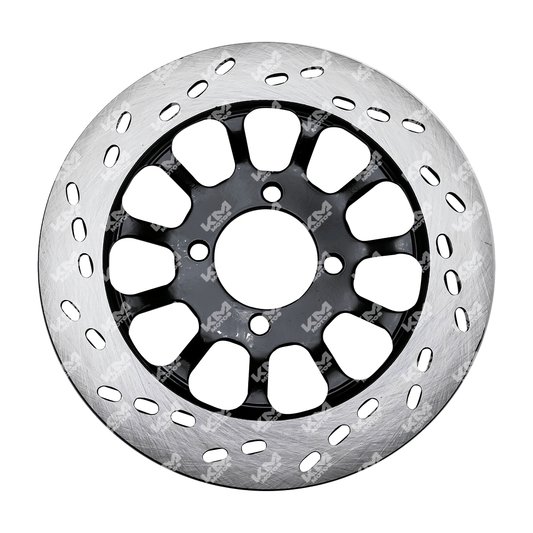 Disco de freno Toro para GN125H/HJ125 con 4 agujeros, componente de freno de motocicleta, vista del disco de freno.