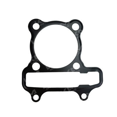Empaque de culata para cilindro GY6 150CC de la marca Universal, muestra el empaque en la imagen.