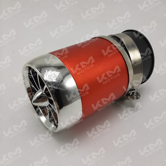 Filtro de aire Guzack para ventiladora roja Intex, con malla y componentes visibles en la imagen.
